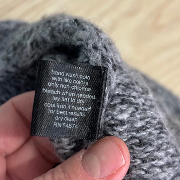 The Limited Sweater Womens Medium Gray Wool Cardigan‎ Tunic Dress Secretary Twee - Picture 11 of 12